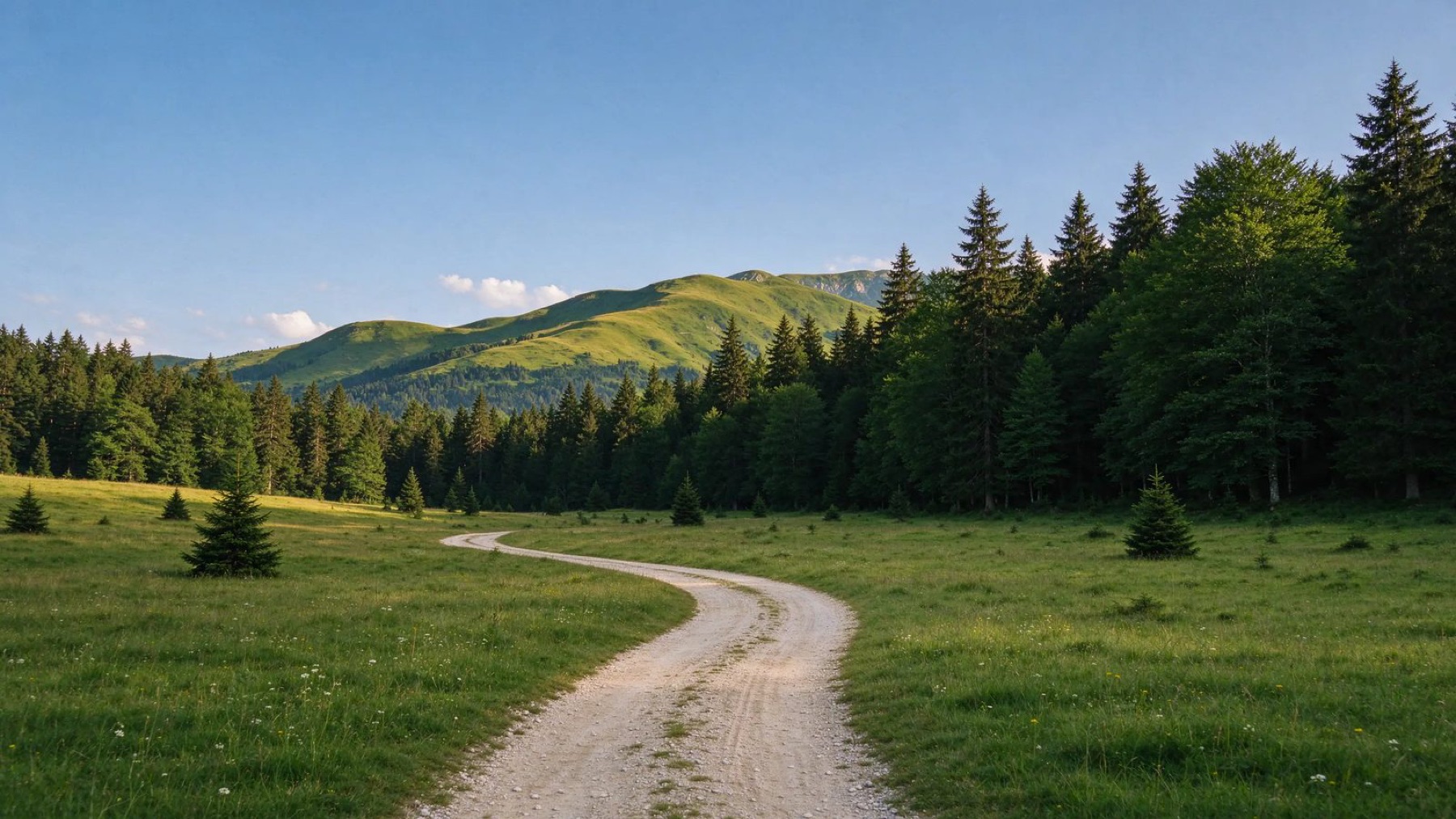 Almwiese mit Waldrand