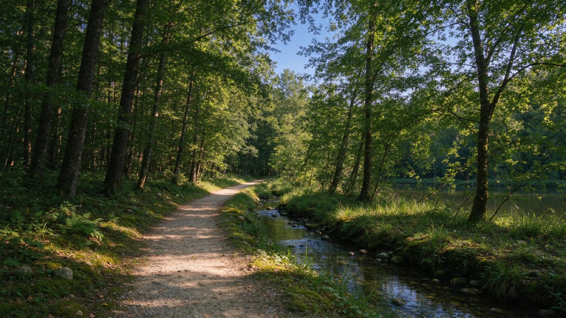 Waldweg am Bach